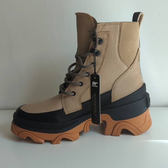 Sorel Shoes - Sorel Waterproof Brex Boot Lace Up, Size 5 Color Tan / Black